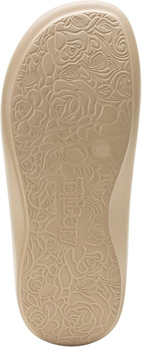 Alegria Ode Recovery Lightweight EVA Thong Sandal for Women, Sand Gloss, 5-5.5 M (Like New)