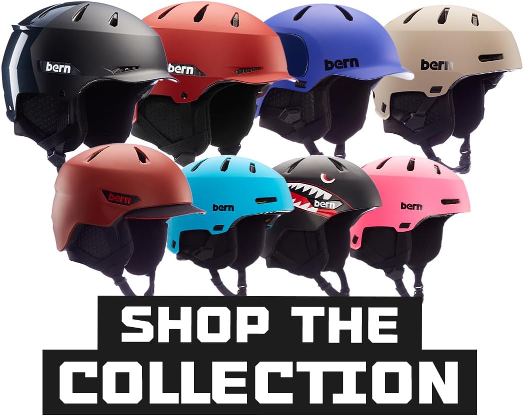 Bern Watts 2.0 Adult Snowboard Helmet for Men & Women, Matte Black - Medium Size (Like New)