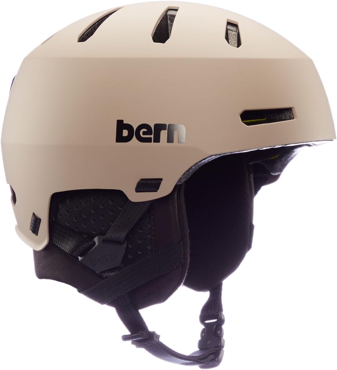 Bern Macon 2.0 Snowsports Ski Helmet for Men and Women - Matte Sand, Large (Like New, No Retail Box)