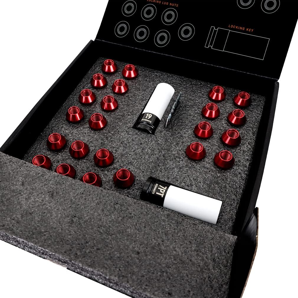 Mishimoto MMLG-1220-23LBK Aluminum Locking Lug Nuts, 1/2 X 20, 23pc Set - Black (Like New)