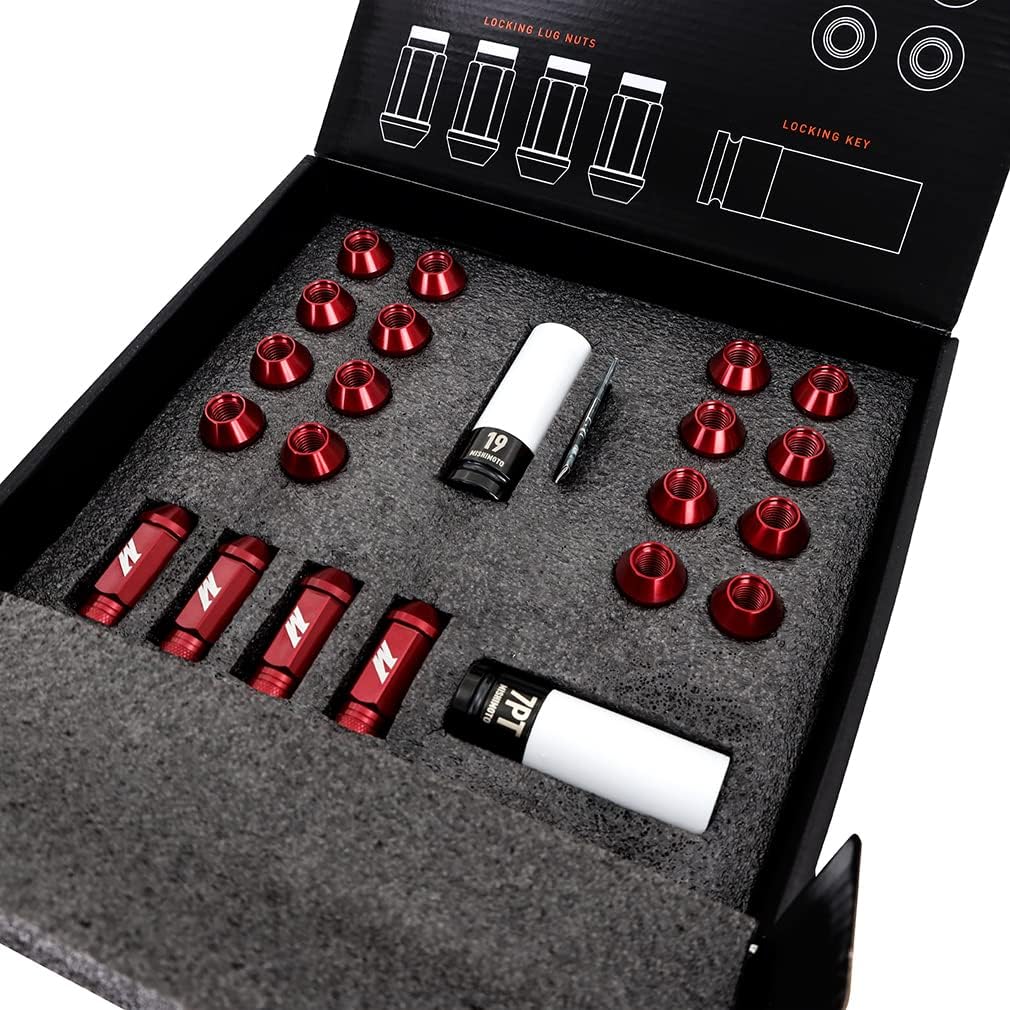 Mishimoto MMLG-15-20LBK Aluminum Locking Lug Nuts M12x1.5, 20pc Set - Black (Like New)
