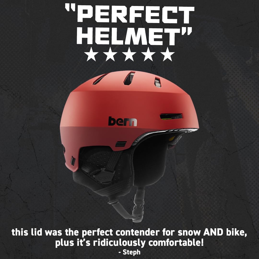 Bern Macon 2.0 MIPS Adult Snowboard Helmet for Men & Women, Multisport Certified (Like New)