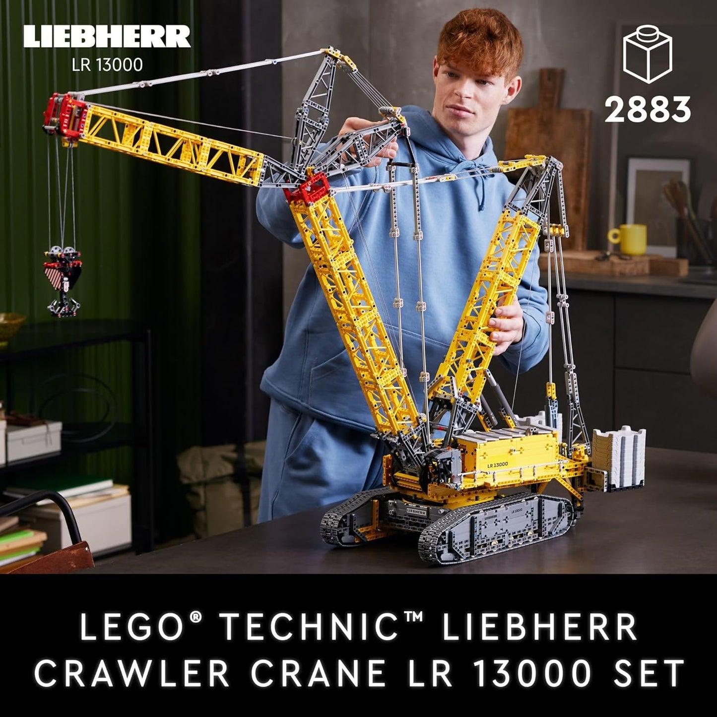 LEGO Technic Liebherr Crawler Crane LR 13000 Model Kit - Bedroom or Office Decor (Like New)