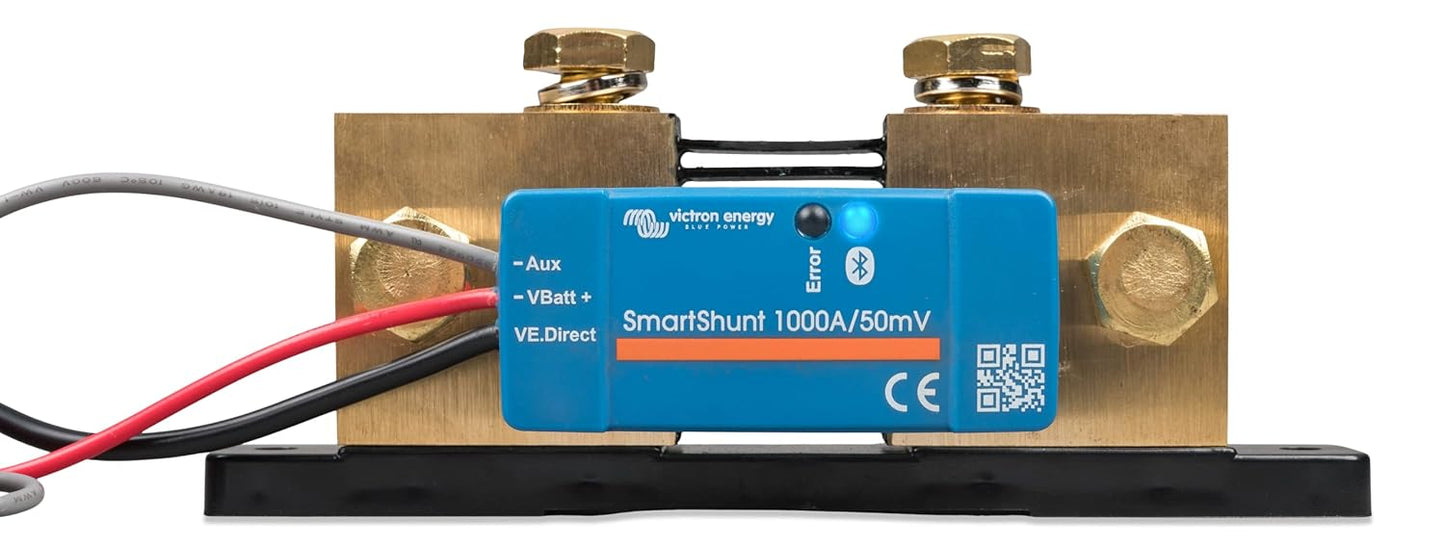 Victron Energy SHU065210050 SmartShunt Battery Testers Monitor, 1000 amp - Blue (Like New)