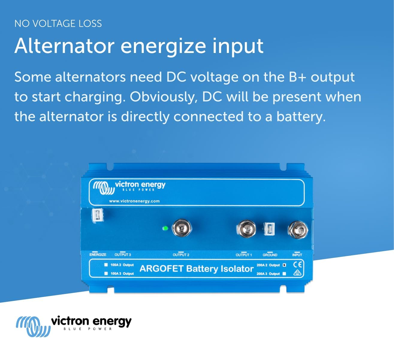 Victron Energy Argofet Fet-Based Battery Isolators 200-2AC for Marine, 12/24-V (Like New)