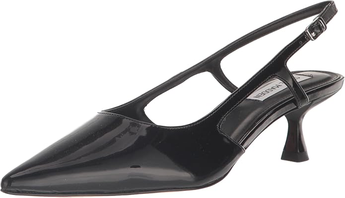 Steve Madden Buckle Ankle-Strap Legaci Heels for Women, Black Patent - Size 7 (Like New)