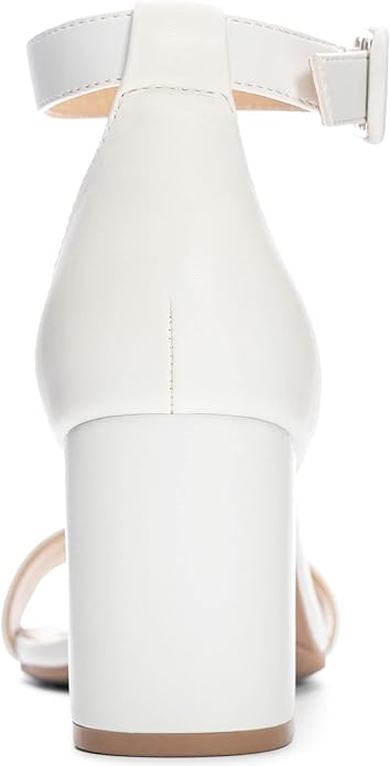 Chinese Laundry Women's Jody Heeled Sandal, Leather Sole, Size 7.5 - White (Used, Damaged Retail Box)