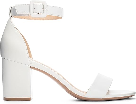 Chinese Laundry Women's Jody Heeled Sandal, Leather Sole, Size 7.5 - White (Used, Damaged Retail Box)