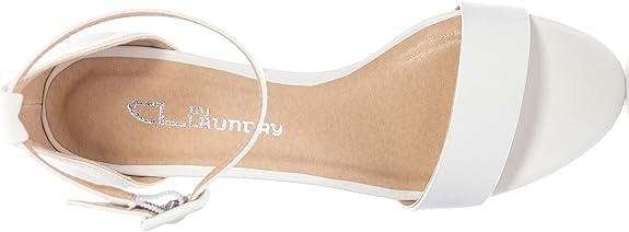 Chinese Laundry Women's Jody Heeled Sandal, Leather Sole, Size 7.5 - White (Used, Damaged Retail Box)