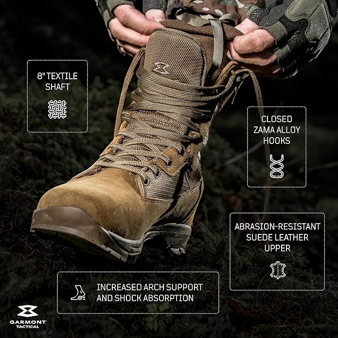 GARMONT TACTICAL T8 Athena Military Combat Boots for Women - Size 7, Coyote (New, Damaged Retail Box)