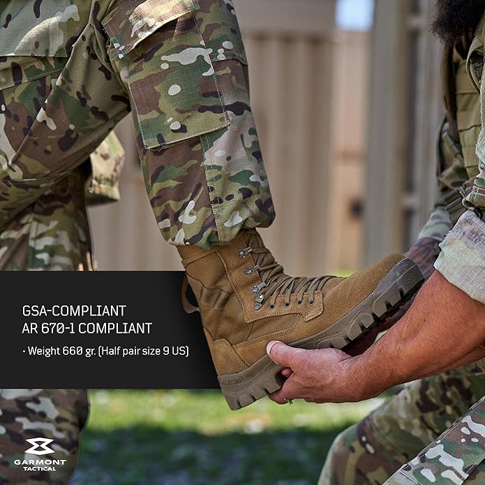 GARMONT T8 BIFIDA T.A.A. Combat Tactical Boots for Men/Women, Size 10.5,Coyote (Like New)