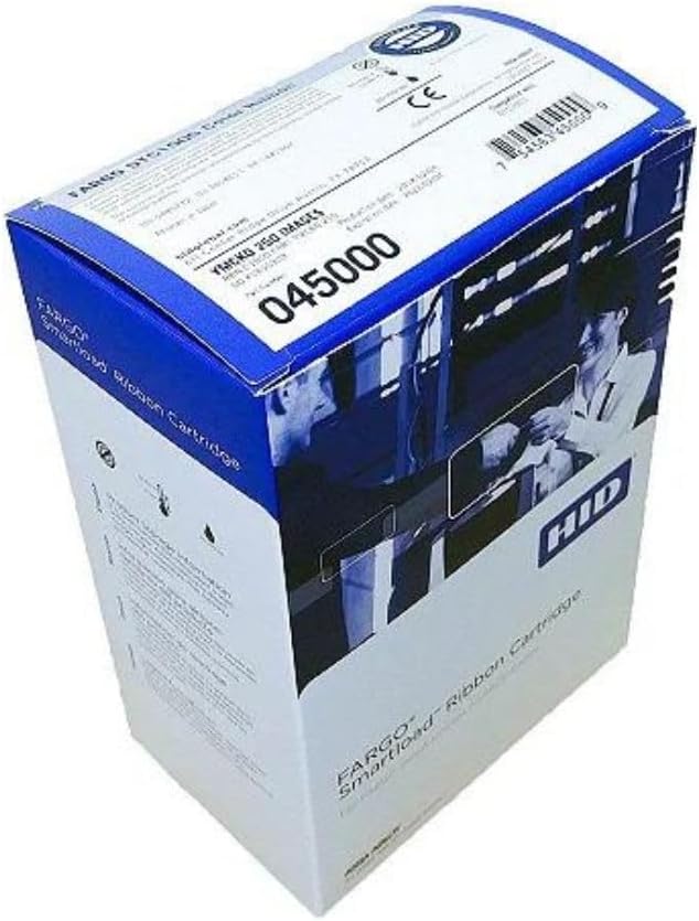 2ID Rectangular Polyvinyl Chloride YMCKO Ribbon Cartridge with Cleaning Roller (Like New)