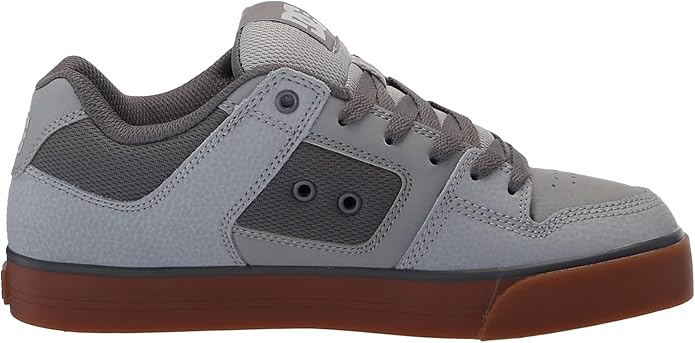 DC Pure Lace-Up Leather Athletic Skateboarding Shoe for Men, Rubber Sole (Like New)