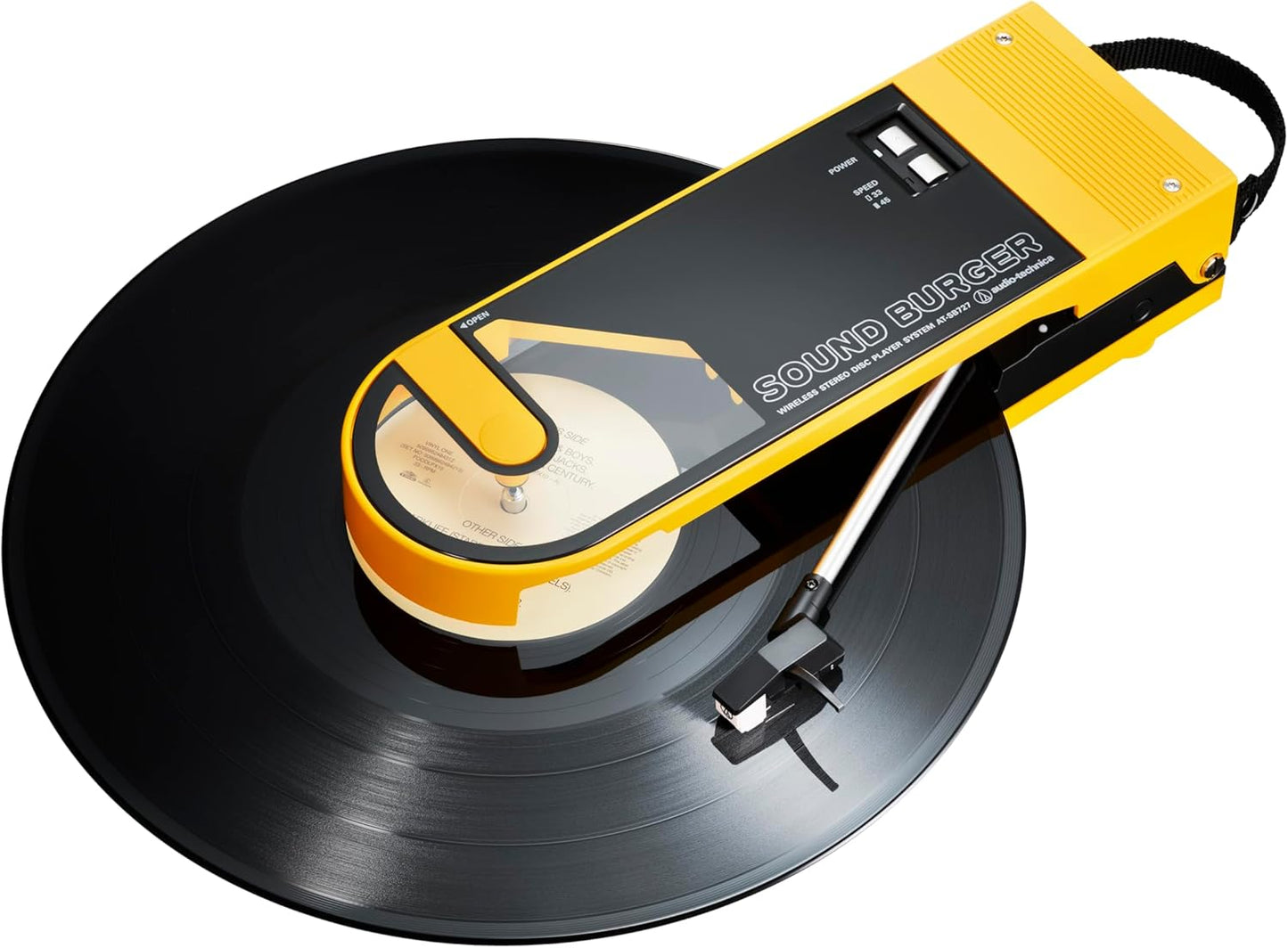 Audio-Technica AT-SB727-YL Belt-Drive Portable Turntable, 45 RPM Vinyl � Yellow (Like New)