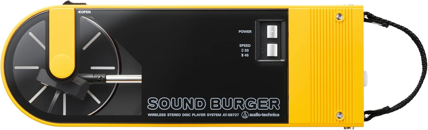 Audio-Technica AT-SB727-YL Belt-Drive Portable Turntable, 45 RPM Vinyl � Yellow (Like New)