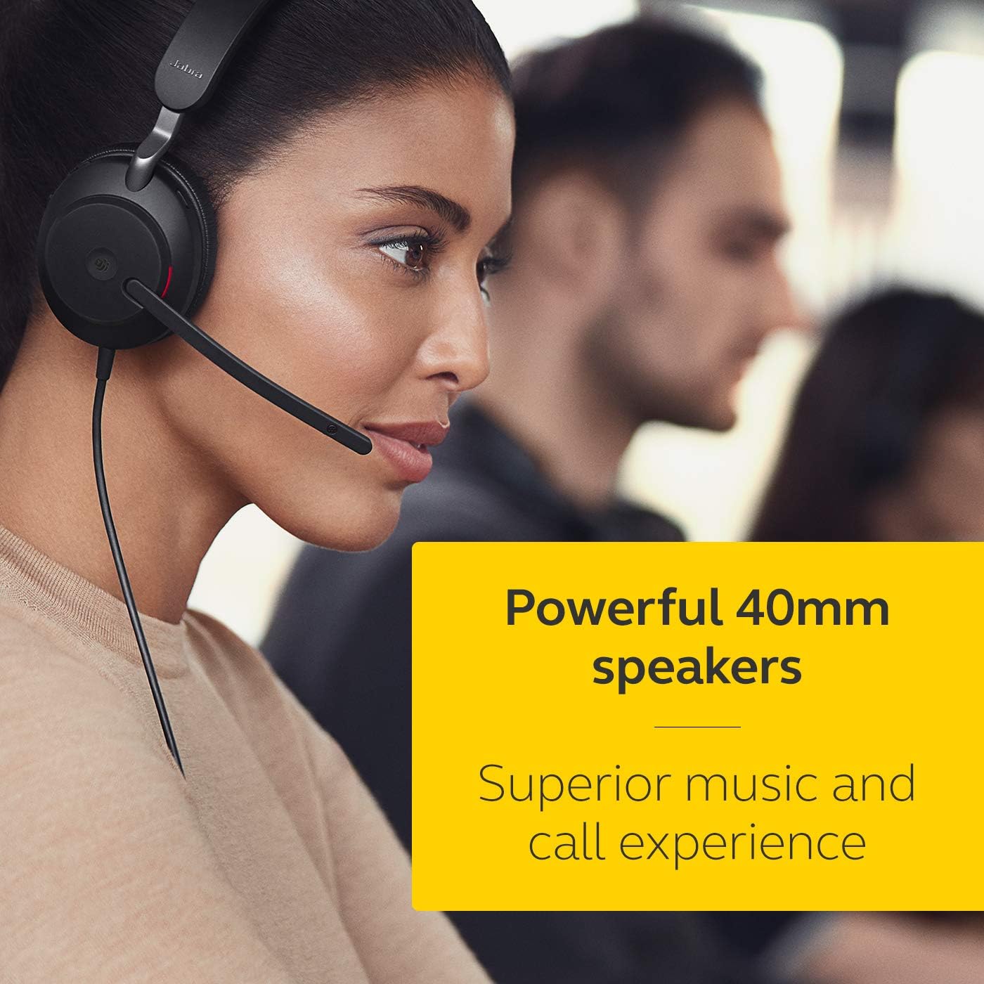 Jabra Evolve2 40 SE Mono Wired 3-Mic Call Headset with A Boom Arm - Black (Used, No Retail Box)
