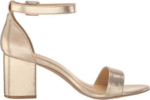 Chinese Laundry Jody 2-Strap Block Heel Sandal For Women, Lt Gold, Size 7.5 Wide (Like New, Damaged Retail Box)