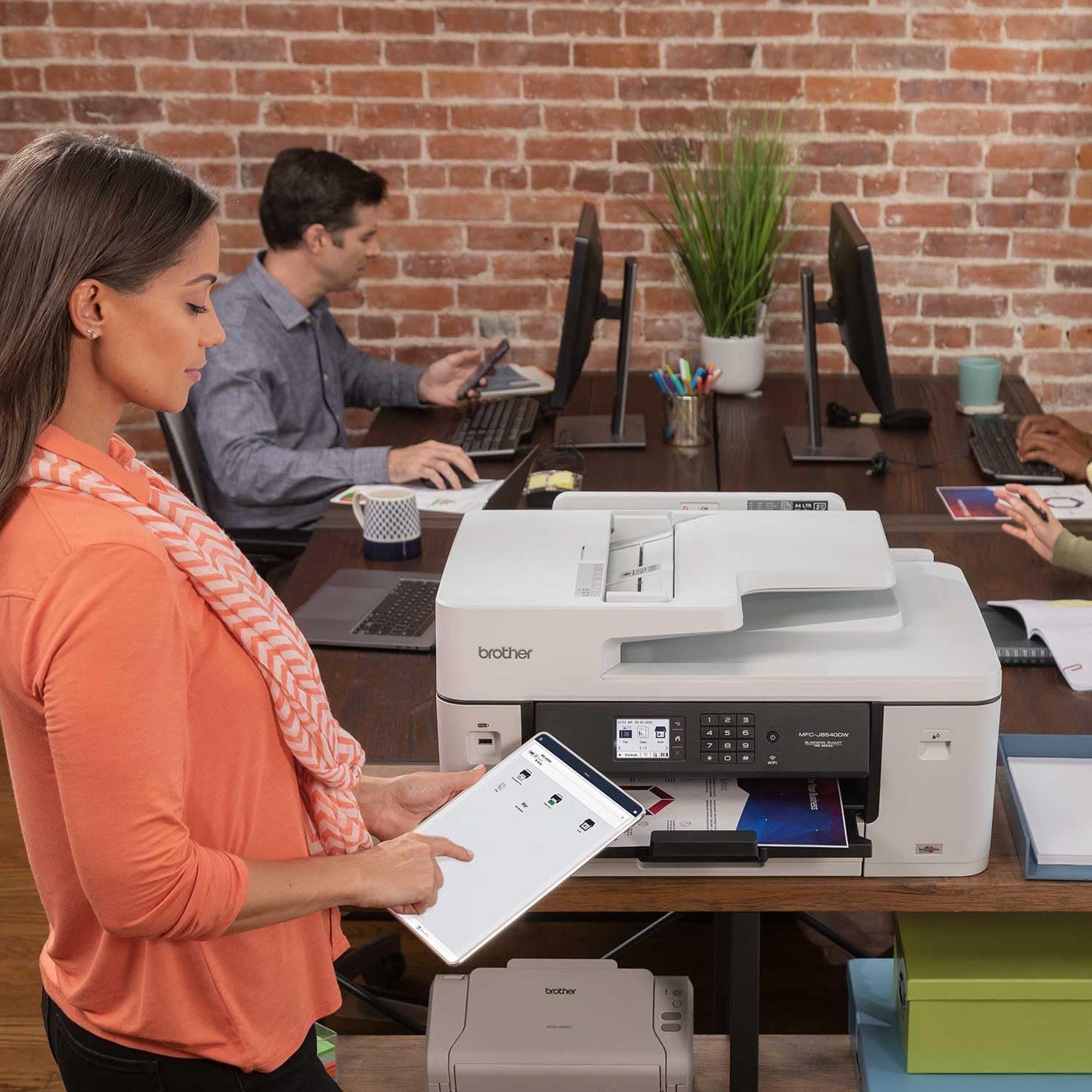 Brother Wide Format All-in-One Wireless Color Printer for Home and Office, White (Used)