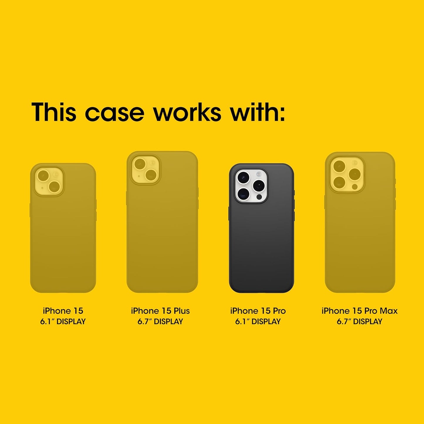 OtterBox MagSafe Kickstand 6.1" Defender Series Case for iPhone 15 Pro - BLACK (Like New)