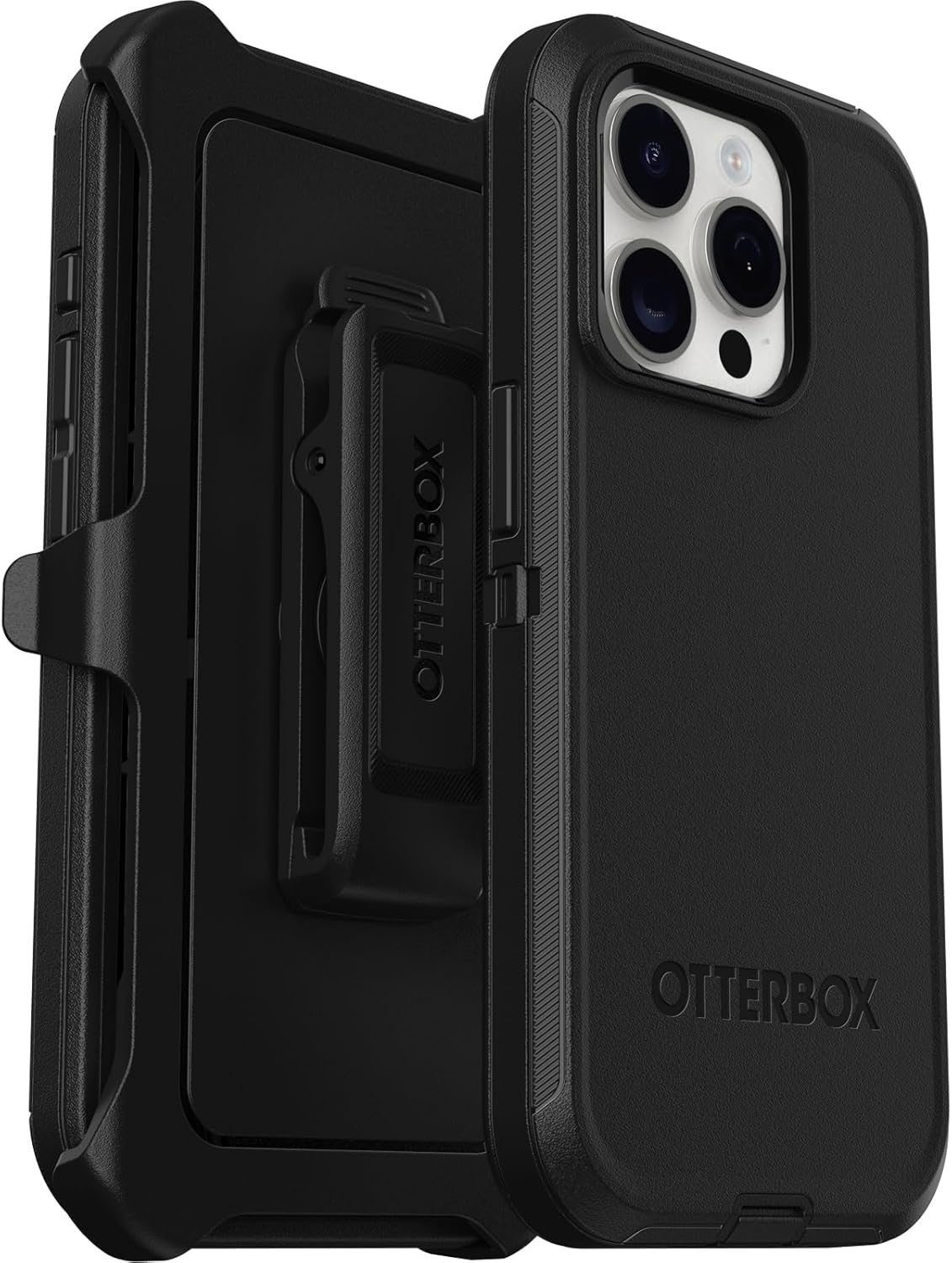 OtterBox MagSafe Kickstand 6.1" Defender Series Case for iPhone 15 Pro - BLACK (Like New)