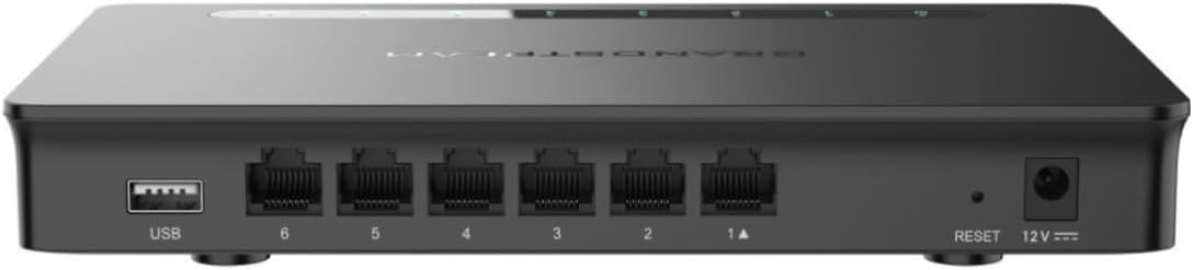 Grandstream GWN7001 6-Port Wired Gigabit VPN Router for Personal Computer, 48V (Used)
