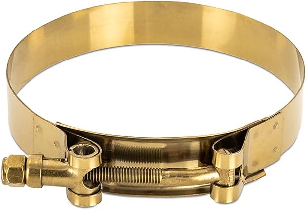 Mishimoto MMCLAMP-4GD 4" Stainless-Steel T-Bolt Modern Clamp, Gold (Pack of 2) (Like New, No Retail Box)