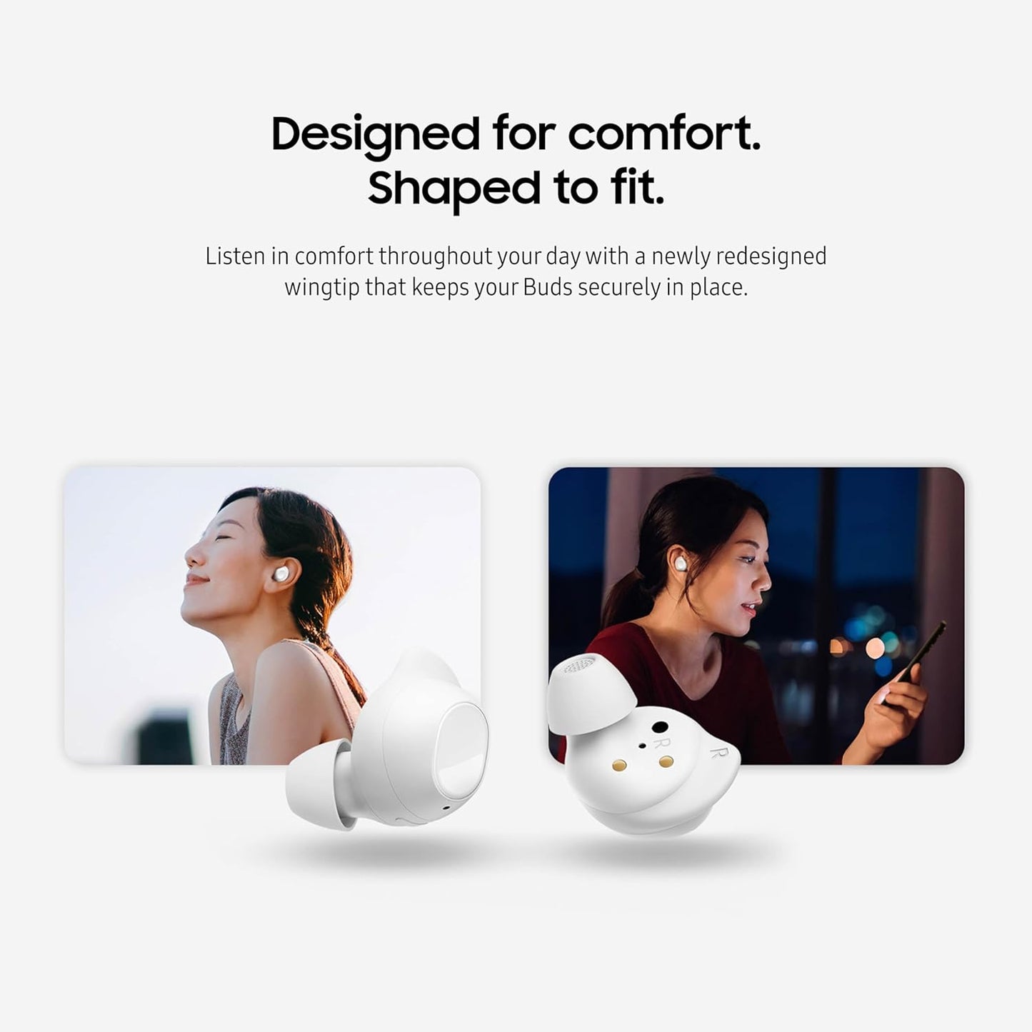 Samsung Galaxy Buds FE True Wireless In Ear Earbuds with Voice Assistant, White (New)