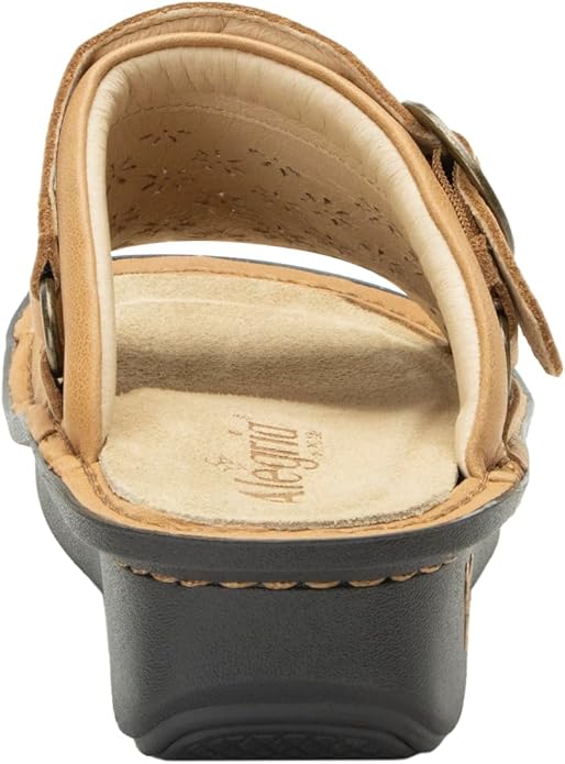 Alegria by PG Lite Leather Adjustable Slide for Women's, Size 9.5-10, Fawn (Like New)