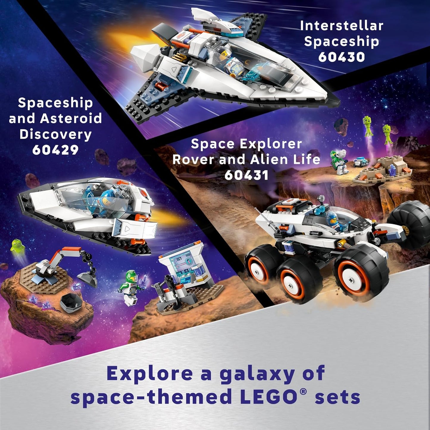 LEGO City Spaceship and Asteroid Discovery Toy Building Set for Kid - 126 Pieces (New, Damaged Retail Box)
