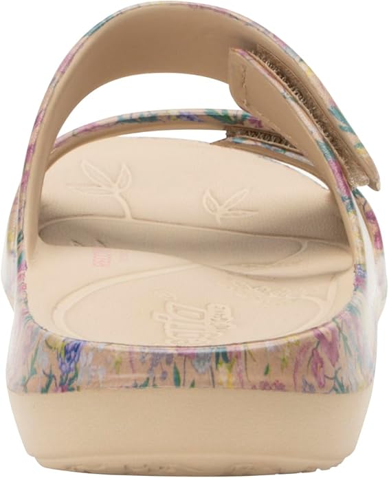 Alegria Women Double Strap Lightweight Recovery Slide Sandal With Arch Support (Like New)