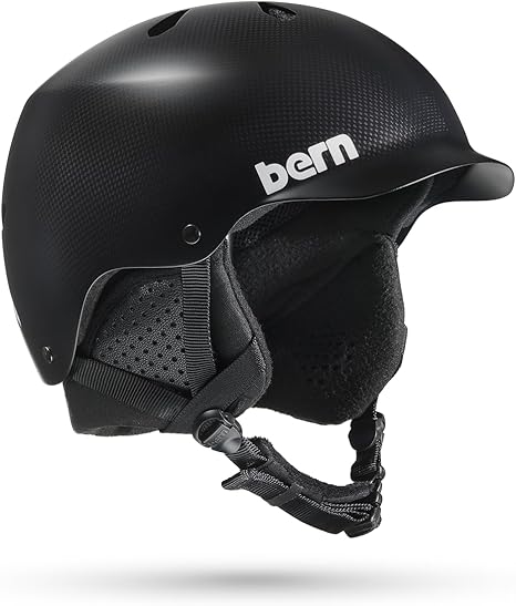 Bern Watts Carbon Unisex Adult Ski & Snowsports Helmet, Semi-Gloss Black, Large (Like New, Damaged Retail Box)