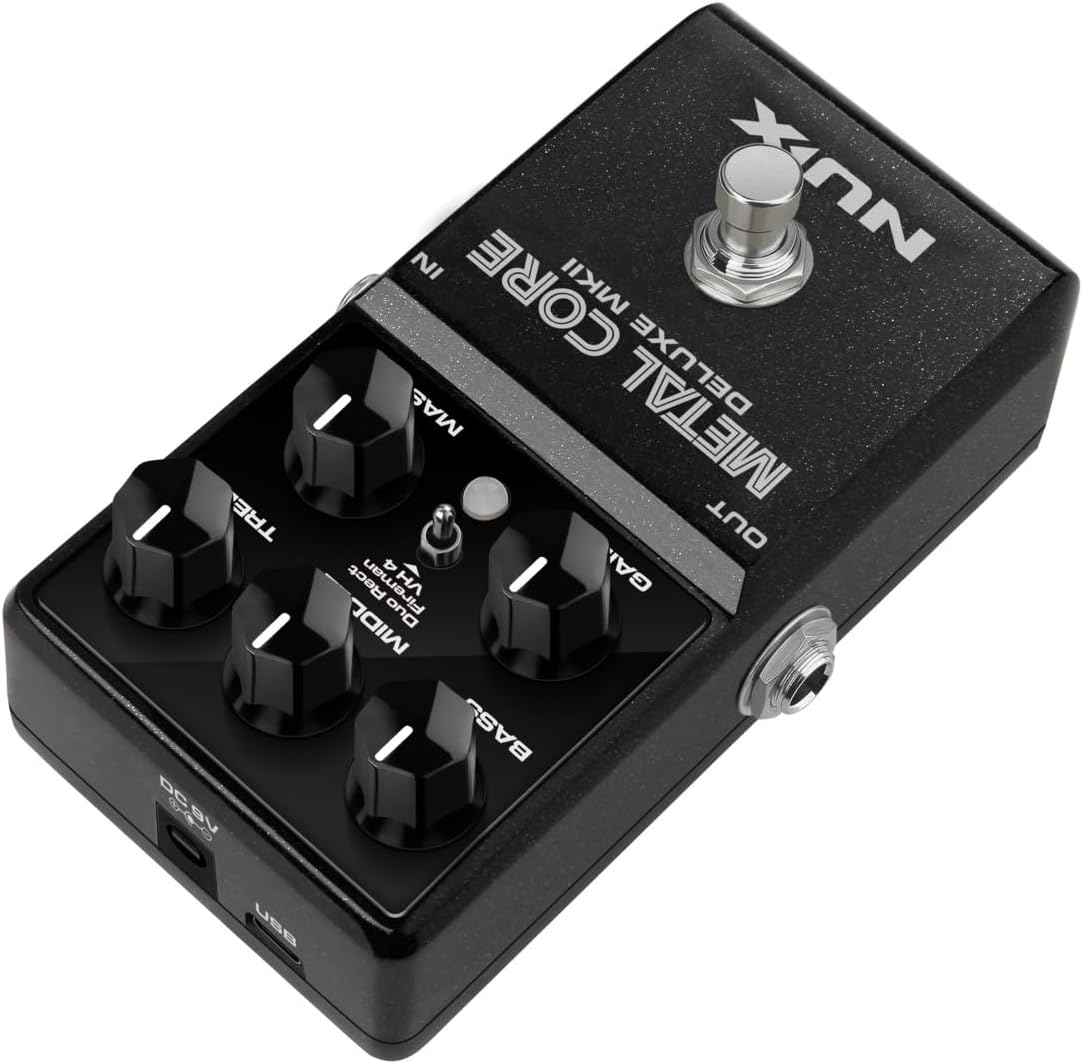 NUX Metal Core Deluxe MKII High Gain Preamp Pedal w/3 Distinctive Amp Models (Like New)