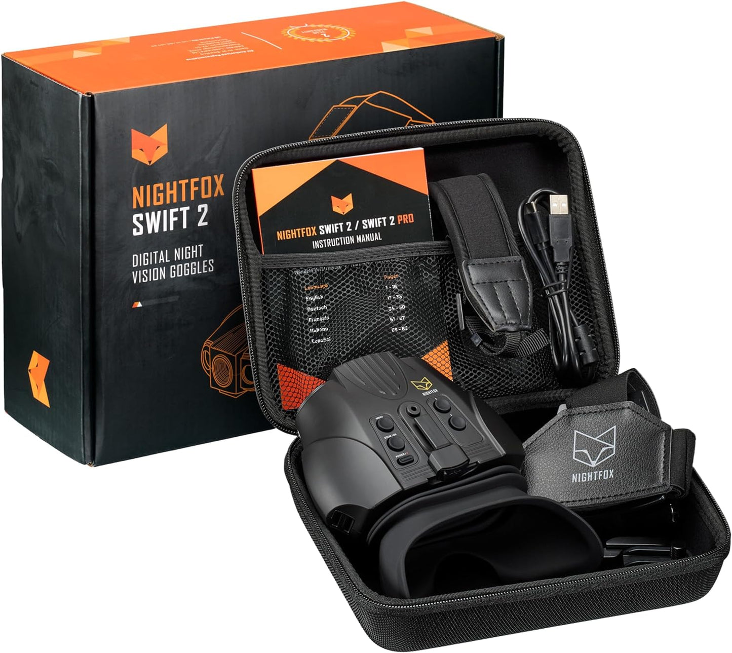 Nightfox Swift 2 Head Mount Night Vision Goggles - Black (Like New)