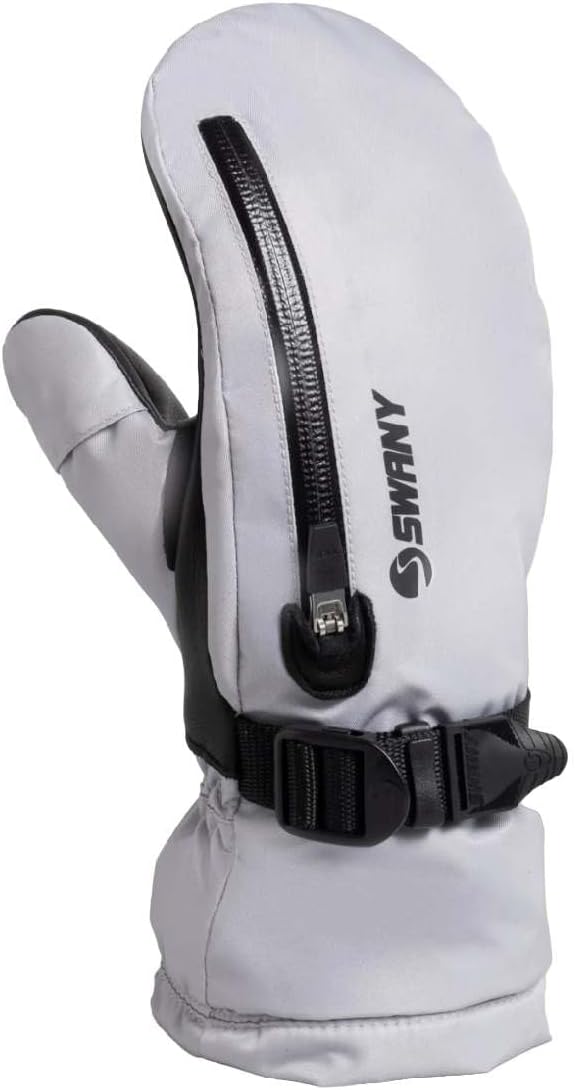 SWANY TS-12L Arctic Toaster Winter Leather Gloves for Adult Compatible Insulated (Like New)