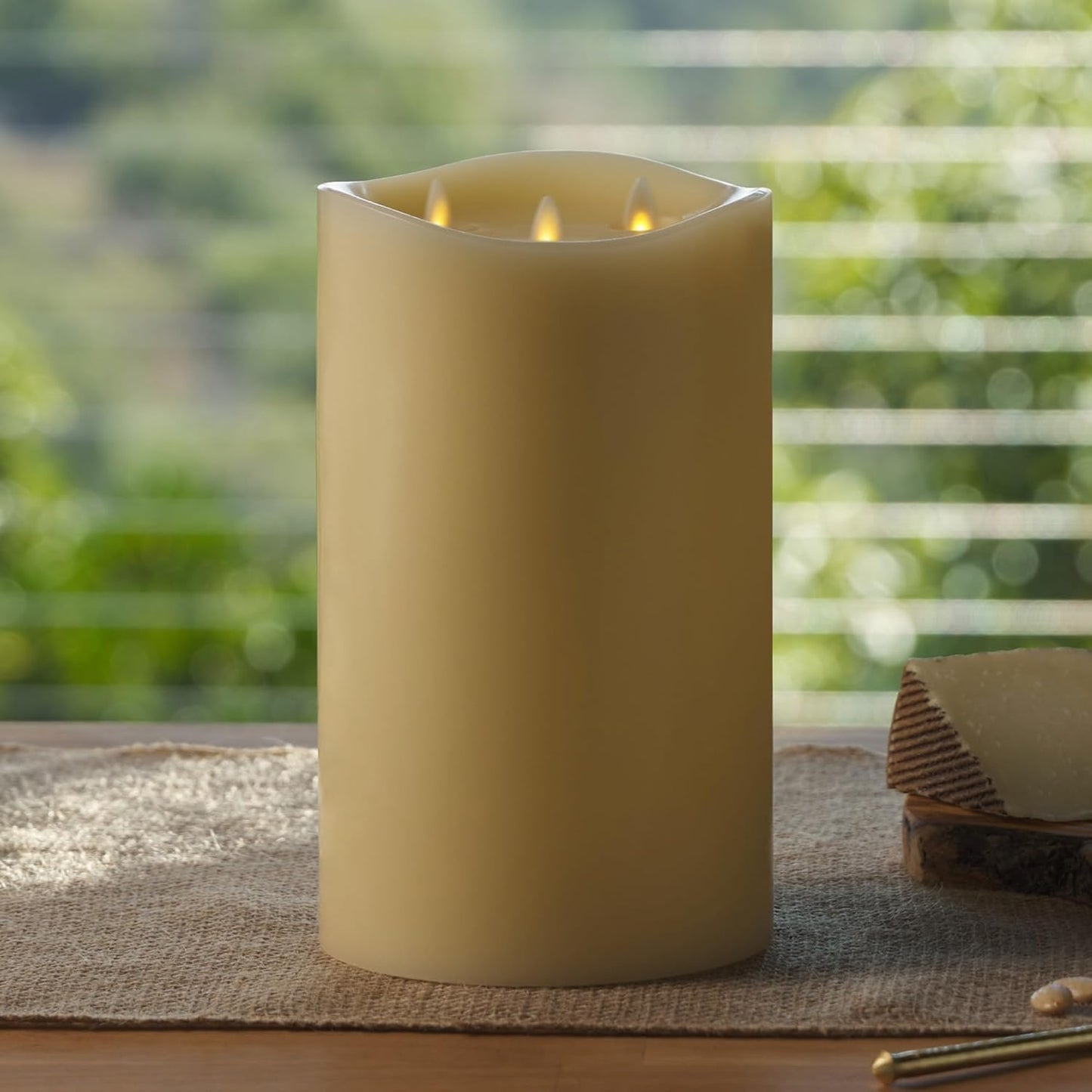 Luminara Tri-Flame Flameless Indoor LED Candle for Decor, Battery Operated (Like New)