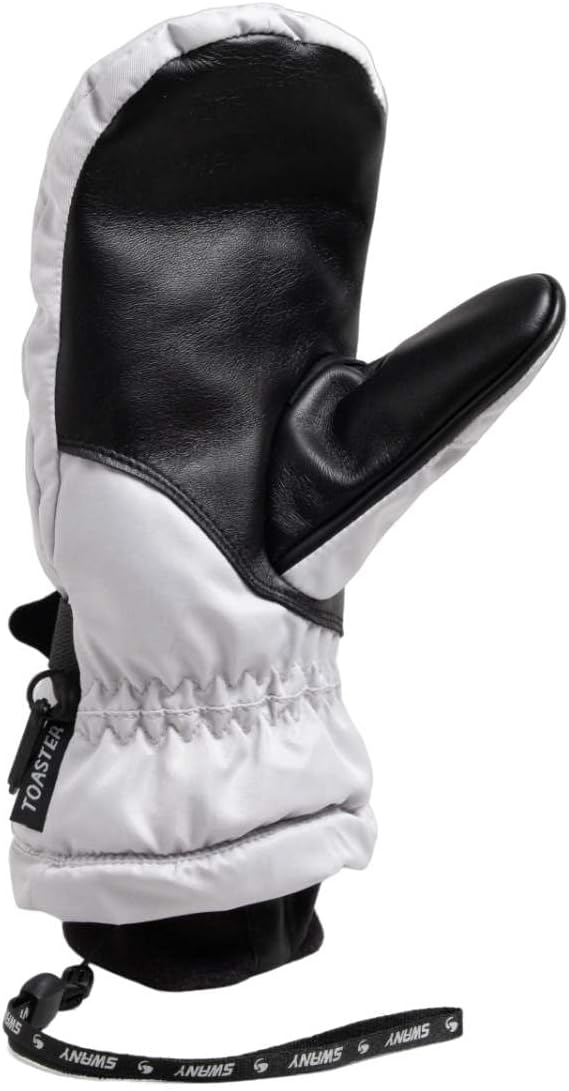 Swany Arctic Durable Leather Winter Mittens for Men’s, Light Gray, X-Large Size (Used)