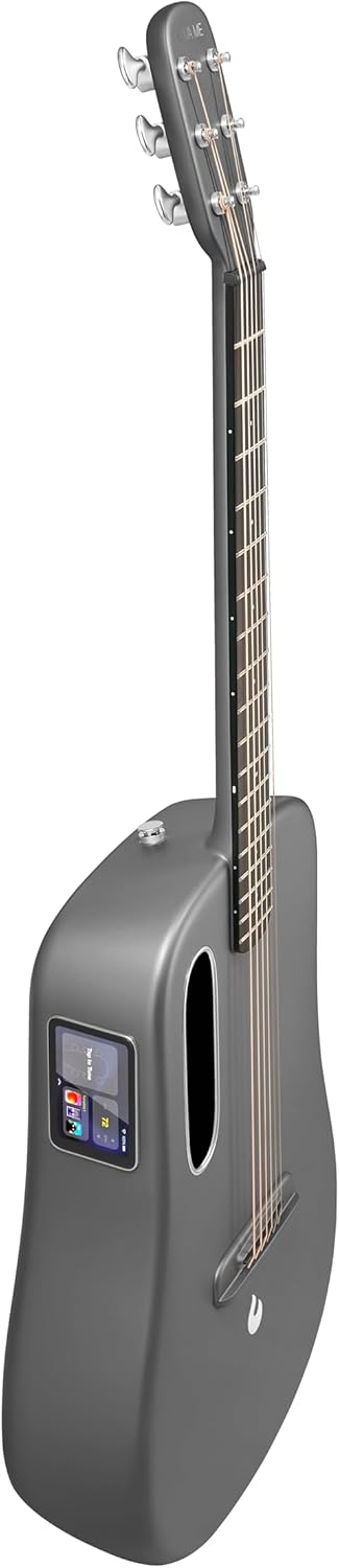 LAVA Music LVC36SG Carbon Fiber Type Electro-Acoustic Guitar w/ 6 Strings, Grey (Like New)