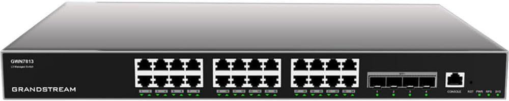 Grandstream GWN7813P 24-Port Gigabit Ethernet Switch for Desktop/Laptop - Black (Like New)