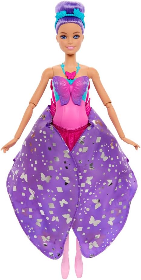 Barbie HXJ10 Dance & Flutter Doll w/ Opening Wings for 3+ Year kids, Multicolor (Like New)