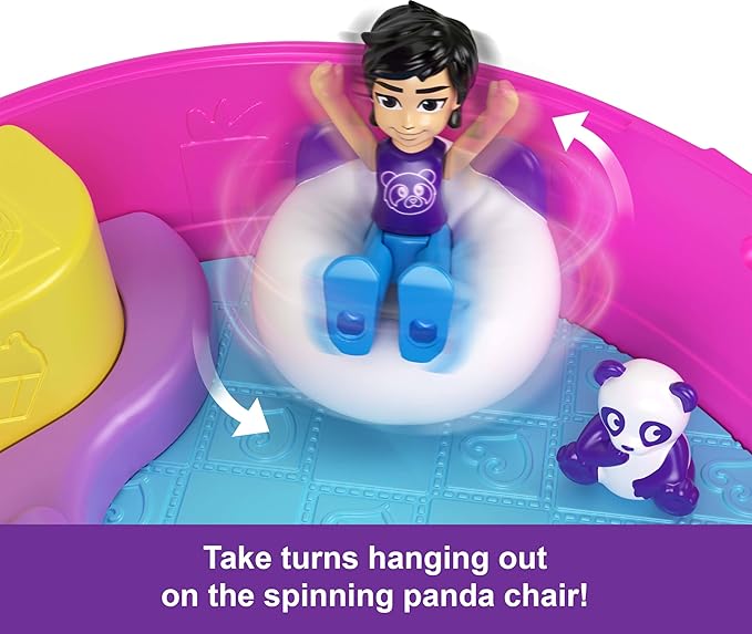 Polly Pocket Bubble Tea Panda Playset with 2 Micro Dolls, Pet Panda - Multicolor (New, Damaged Retail Box)