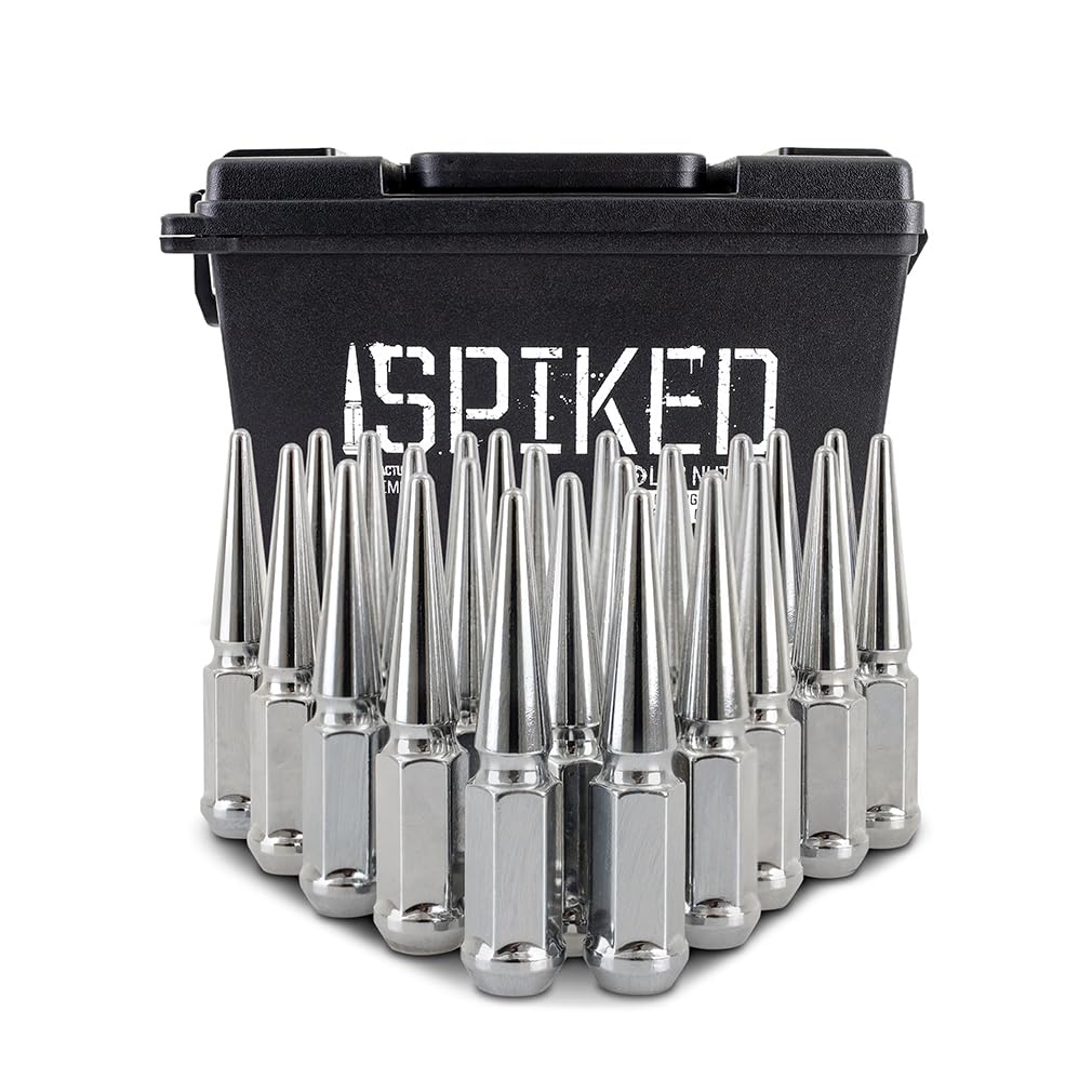 Mishimoto MMLG-SP1215-24BL Spiked Lug Nuts for vehicles, 24-PC Set - Blue (Like New)