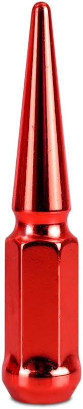 Mishimoto MMLG-SP1415-32RD Steel Spiked Lug Nuts for Vehicles, 32-PC Set, Red (Like New)