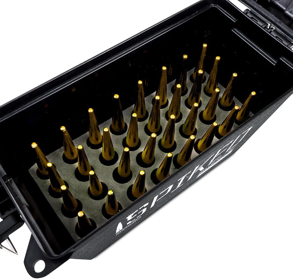 Mishimoto Spiked Lug Nuts, Fits with M14x1.5 Studs and Acorn-Style Seats - Gold (Like New)