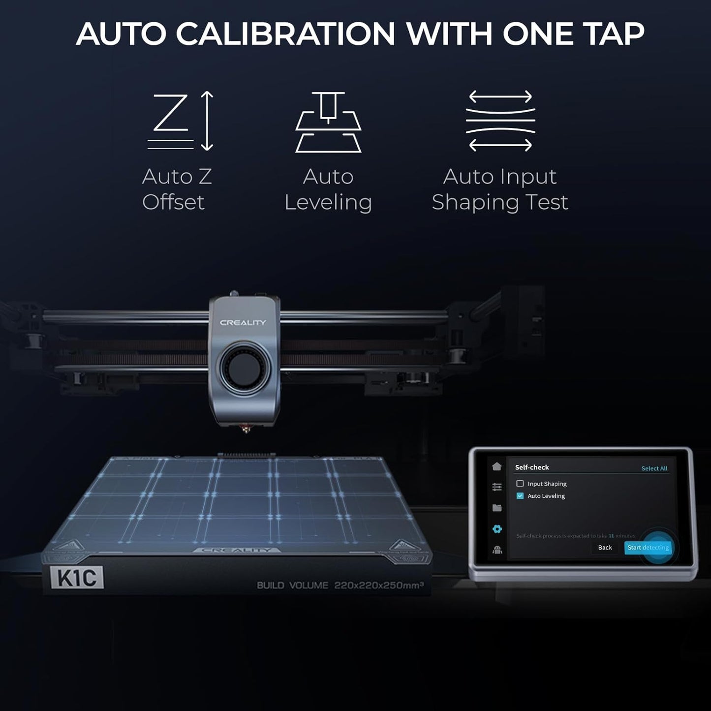 Creality 3D K1C CoreXY High-Speed 3D Printer with AI Camera and Auto Calibration (Used)