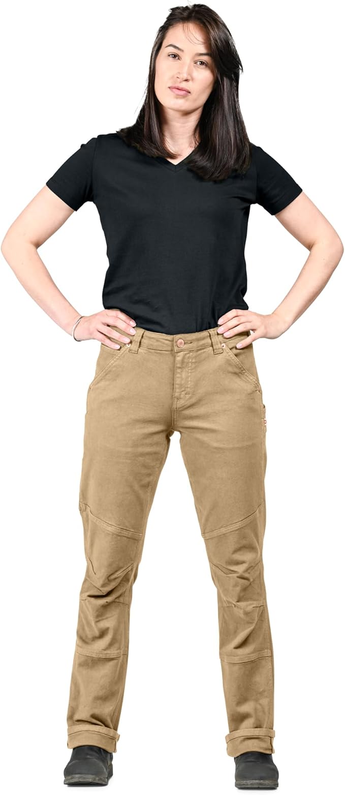 Dovetail Workwear Go to Pant for Women, 8 Pockets - Sawdust Brown, Size 8 (Like New)