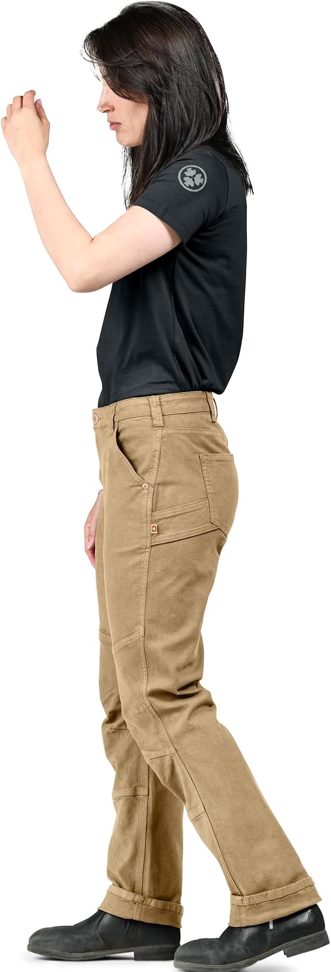 Dovetail Workwear Go to Pant for Women, 8 Pockets - Sawdust Brown, Size 8 (Like New)