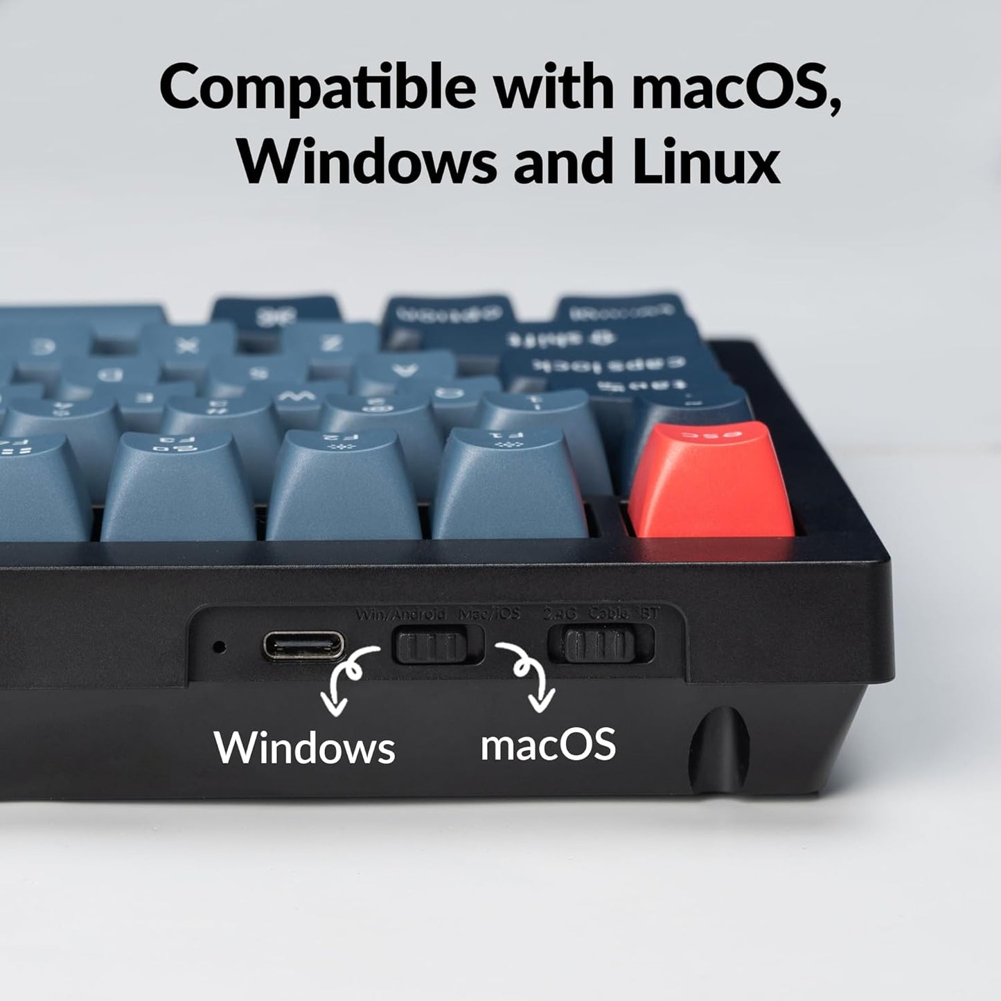 Keychron V1 Max Custom Wireless Mechanical Gaming Keyboard for Mac Windows Linux (Used)