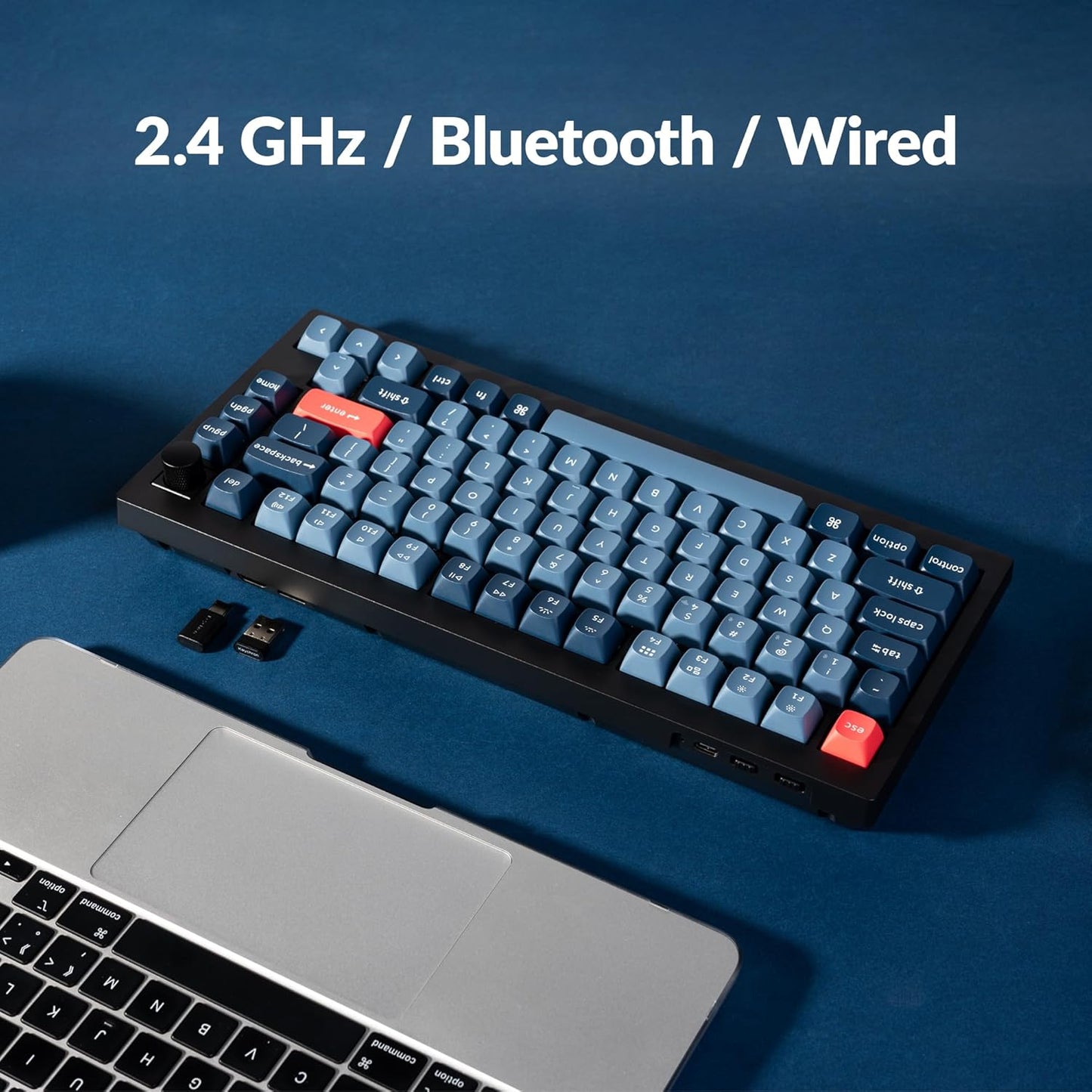 Keychron V1 Max Custom Wireless Mechanical Gaming Keyboard for Mac Windows Linux (Used)