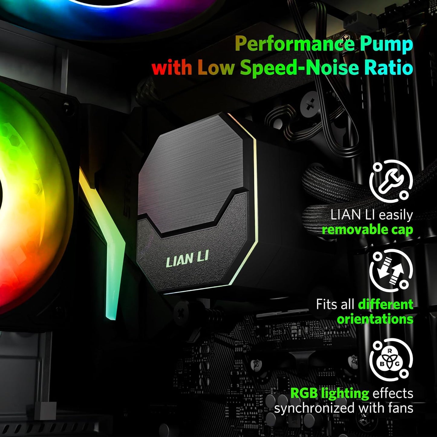 LIAN LI ALC360 AIO Water Cooling System for Desktop w/ 3x120mm PWM Fans, Black- (Used)