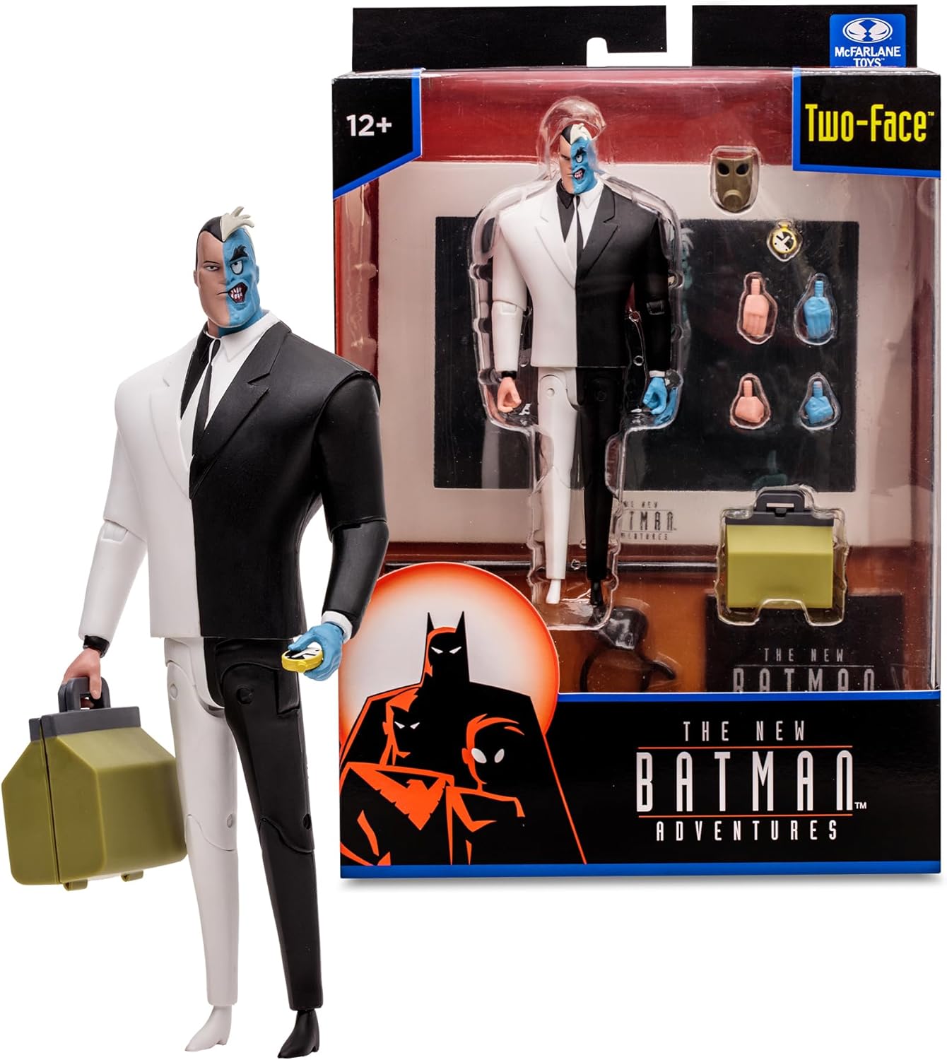 McFarlane Toys Batman Adventures Two-Face Superhero 6” Scale Figure - Multicolor (New, Damaged Retail Box)